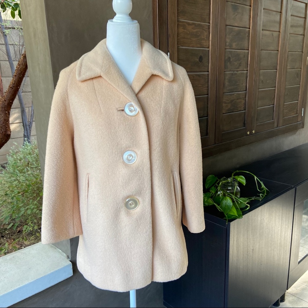 Vintage Stevens Forstmann Wool Coat 1950-1960s Union made grannycore